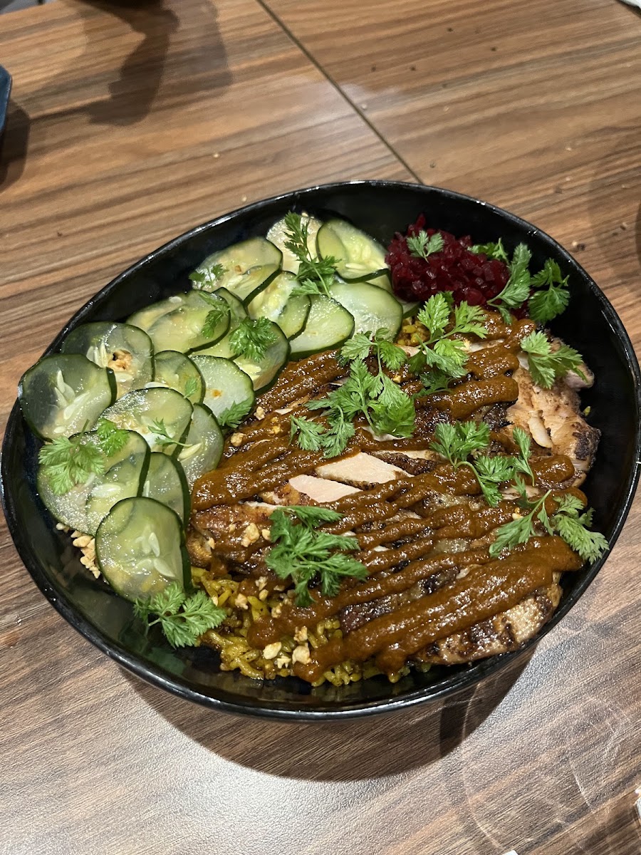 Crispy Syrian Rice and kebab